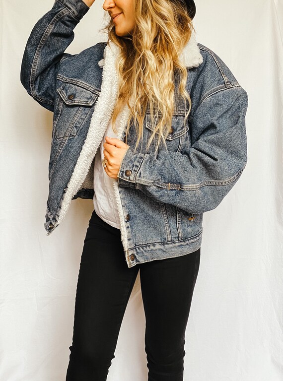 Vintage 80s Levi Sherpa jean jacket | Levi Sherpa