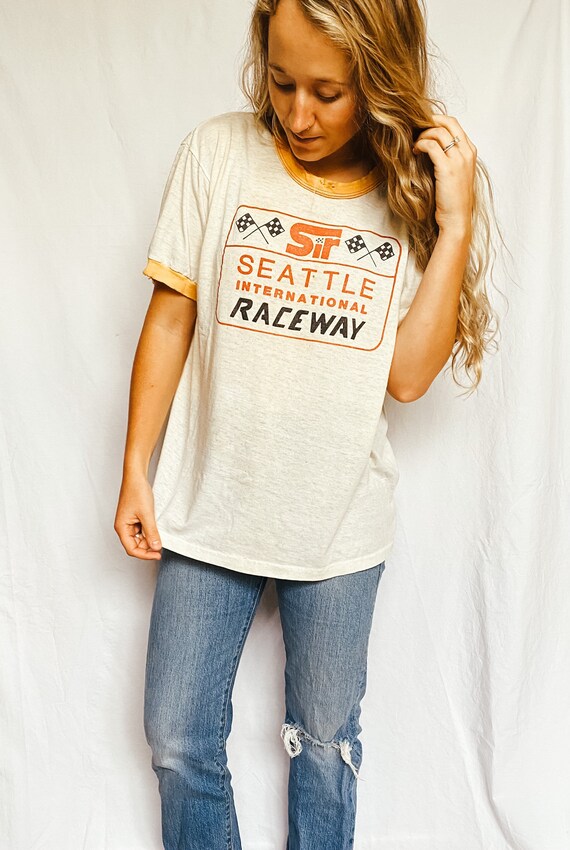 Vintage Seattle international raceway ringer T shi