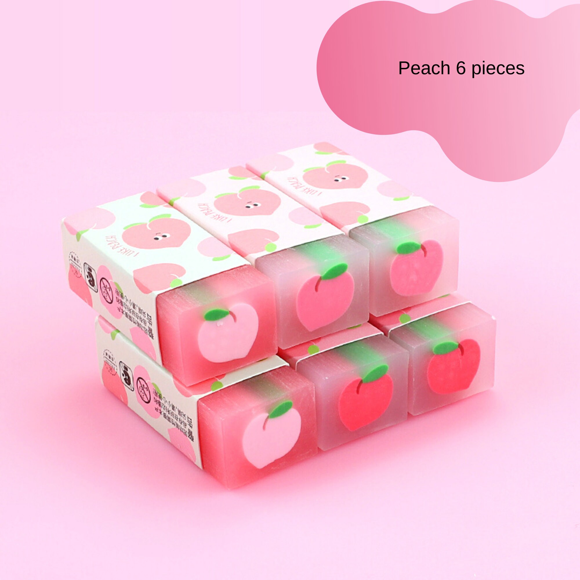 Cute Eraser Pack Of 6Pencil Rubber EraserCute Kids Etsy