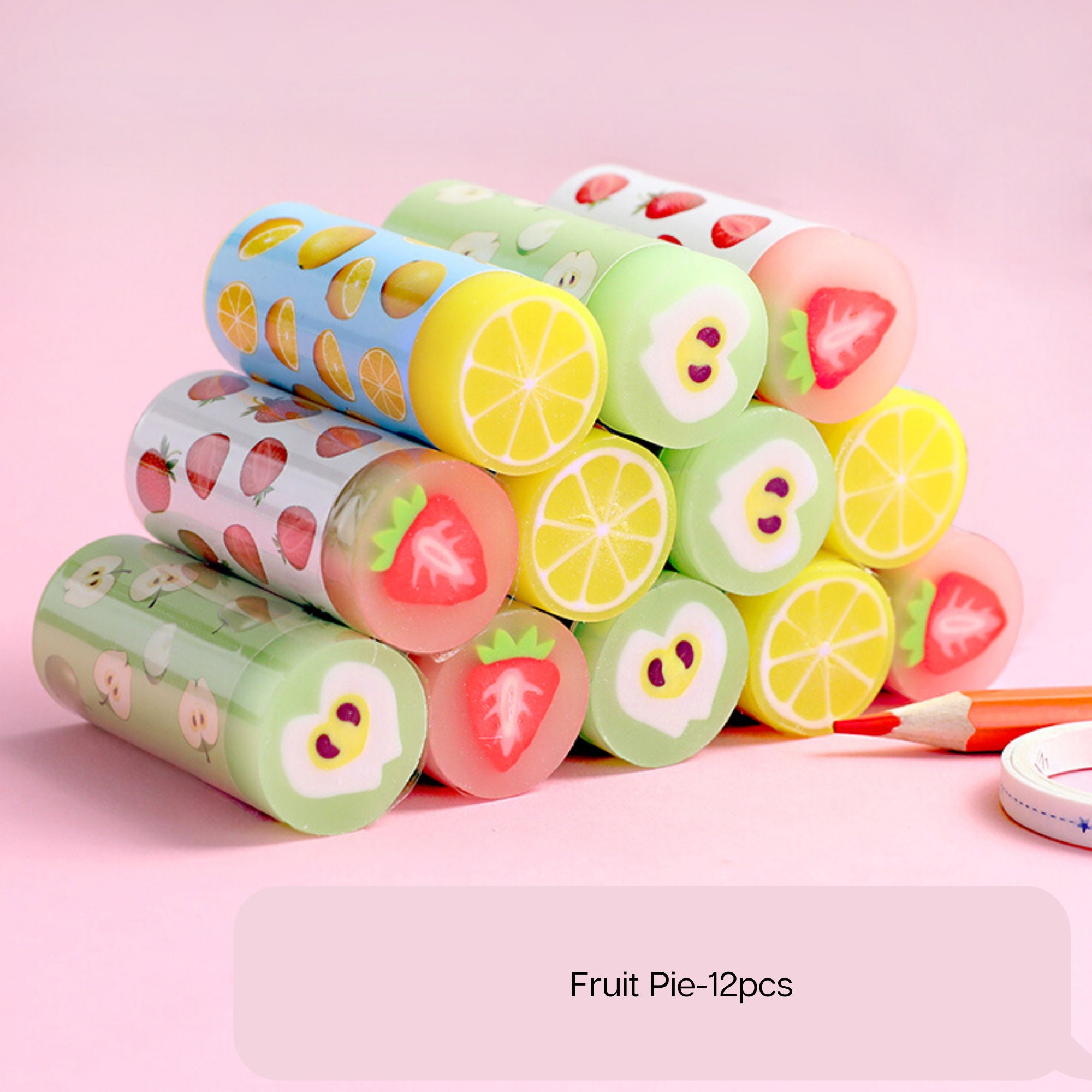 Kids Cute Eraser Set of 12jelly Pencil Rubber Eraserschool Etsy Singapore