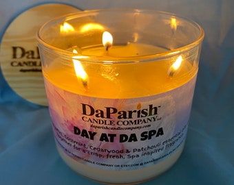 Day At Da Spa 16 oz. Genuine Soy Wax Candle Triple Cotton Wicked