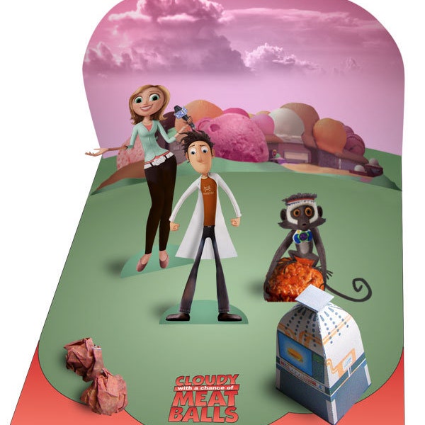 SPECIAL - Cloudy With A Chance Of Meatballs Movie Paper Model