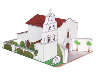 California Mission San Diego Basilica de Alcala - San Diego, CA - 7"x10" Instant Download