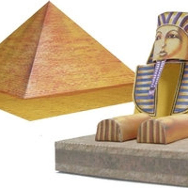 Pyramid and Sphinx - Cairo, Egypt - 7"x10" Instant Download