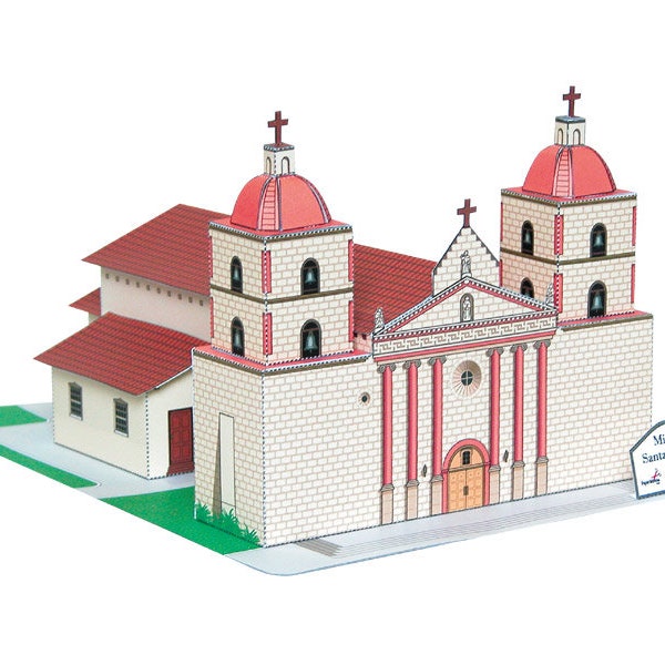 California Mission Santa Barbara - Santa Barbara, CA - 10"x13" PrePrinted & Shipped