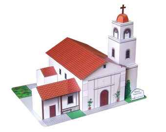 California Mission Santa Cruz - Santa Cruz, CA - 10"x13" Instant Download