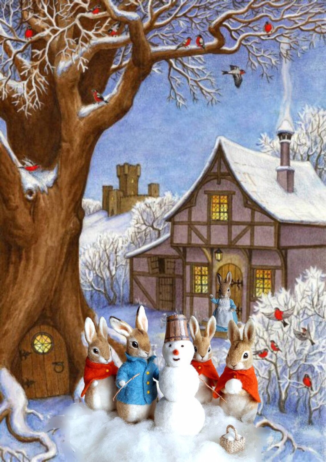 Family of Rabbits. Peter Rabbits Family .mom a Rabbit Etsy