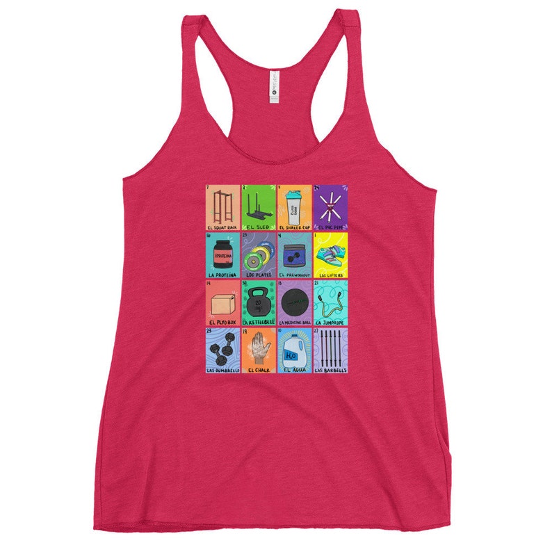 Crossfit | Crossfit Shirt | Crossfit gifts| Crossfit gift | Workout Clothes | Crossfit Loteria | Women's Racerback Tank image 4