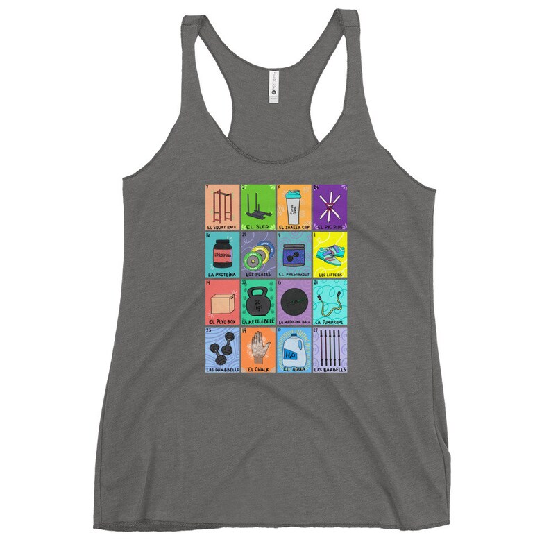 Crossfit | Crossfit Shirt | Crossfit gifts| Crossfit gift | Workout Clothes | Crossfit Loteria | Women's Racerback Tank image 7