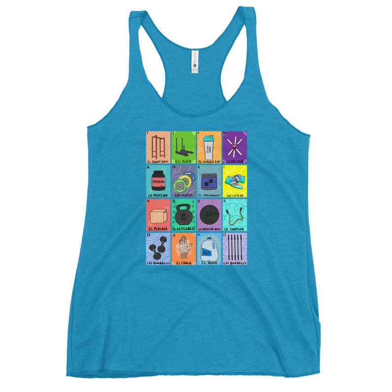 Crossfit | Crossfit Shirt | Crossfit gifts| Crossfit gift | Workout Clothes | Crossfit Loteria | Women's Racerback Tank image 8