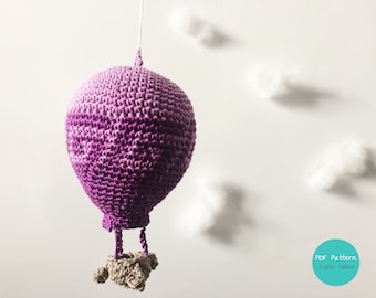 Mini Hot Air Balloon - mod 2 | Amigurumi Crochet PDF pattern