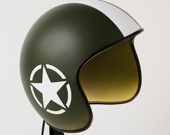 Lampe Design - Casque de moto - us army