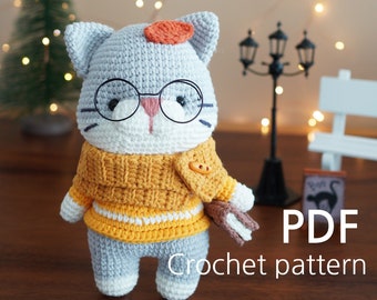 Autumn cat crochet pattern / Amigurumi pattern