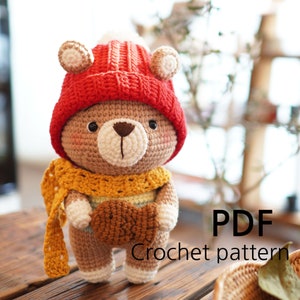Brown bear crochet pattern / Amigurumi pattern