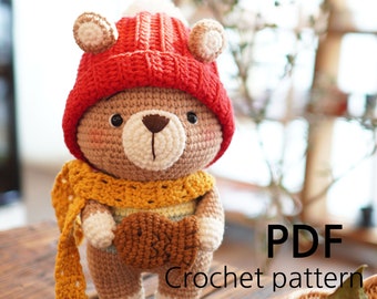 Brown bear crochet pattern / Amigurumi pattern