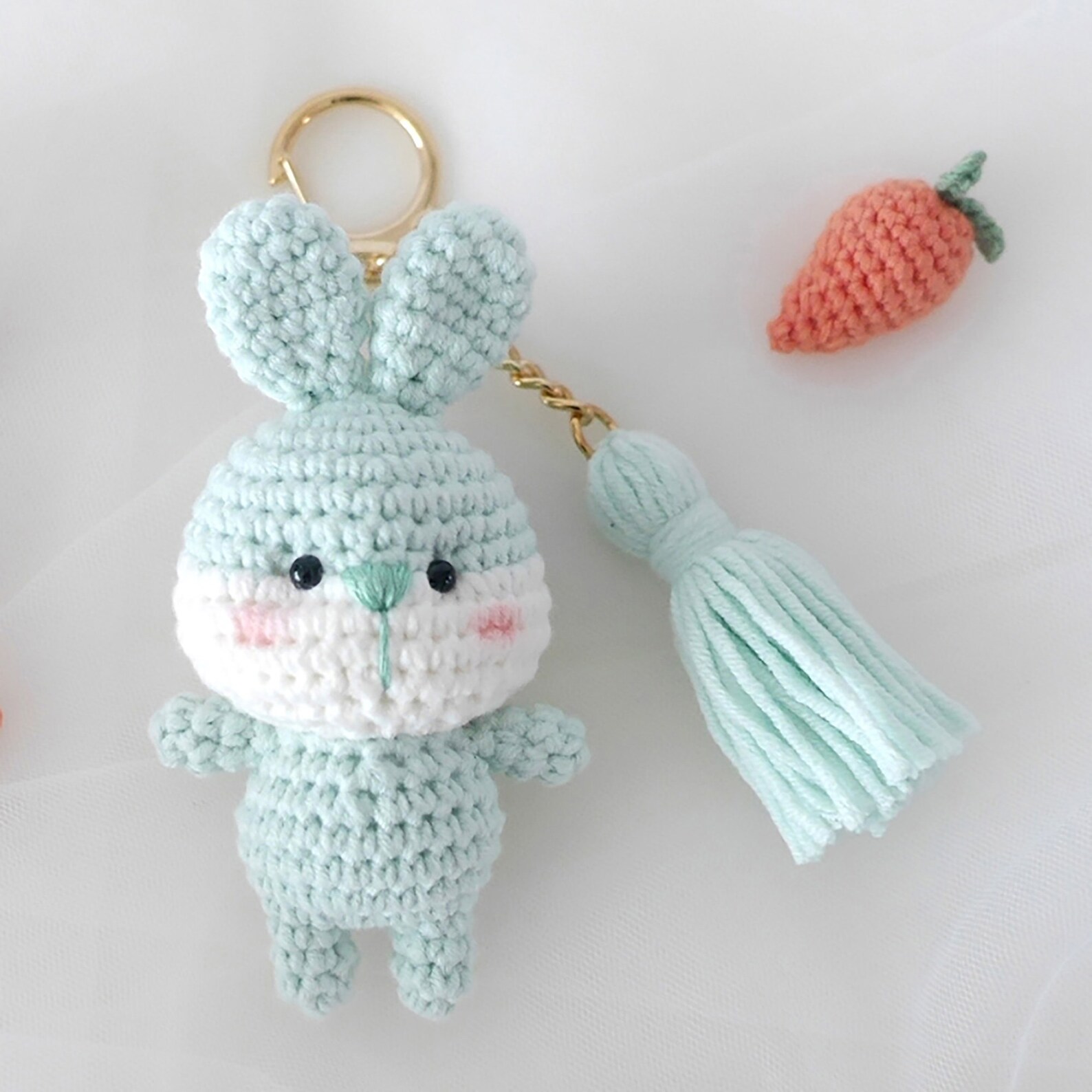 Rabbit Key Ring Crochet/ Amigurumi Pattern - Etsy