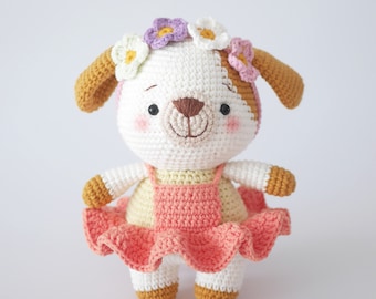 Pretty dog crochet pattern/amigurumi pattern (ENG)