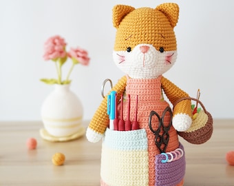 Knitting cat crochet pattern/ amigurumi pattern