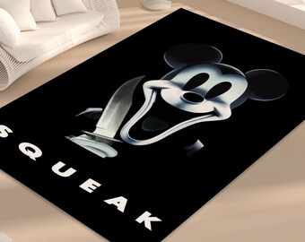 Horror Mickey Mouse Rug - Ghostface Scream Mashup