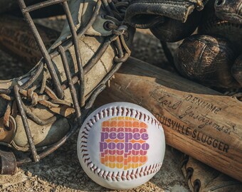 Peepee Poopoo Retro Baseball, Funny Gag Gift for Dad