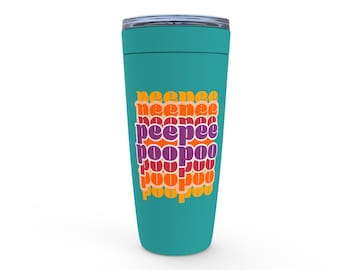 Peepee Poopoo 断熱タンブラー、おもしろコーヒーマグ、20オンス