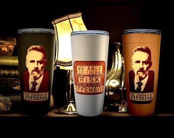 Jordan Peterson Quote Tumbler - Motivational Gift, Stainless Steel 20oz