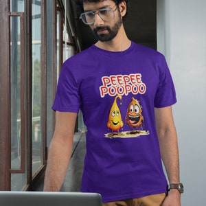 PeePee PooPoo Cartoon T-Shirt Funny Joke Gag Tee Unisex