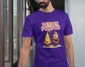 PeePee PooPoo Cartoon T-Shirt Funny Joke Gag Tee Unisex