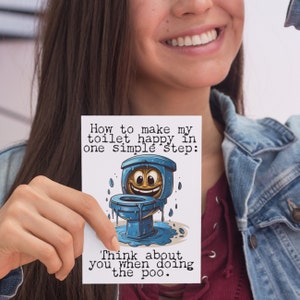 Aangepaste wenskaart Denk aan je Toilet Kak Prank Card