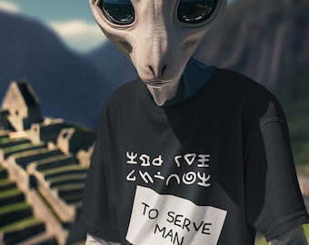 To Serve Man Shirt - Twilight Zone Inspired Sci-Fi Tee