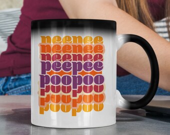 Retro Christmas Color Changing Magic Mug PEEPEE POOPOO Meme