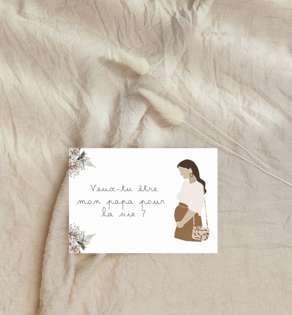 Annonce Grossesse Papa Futur Papa Bebe Carte Femme Etsy France