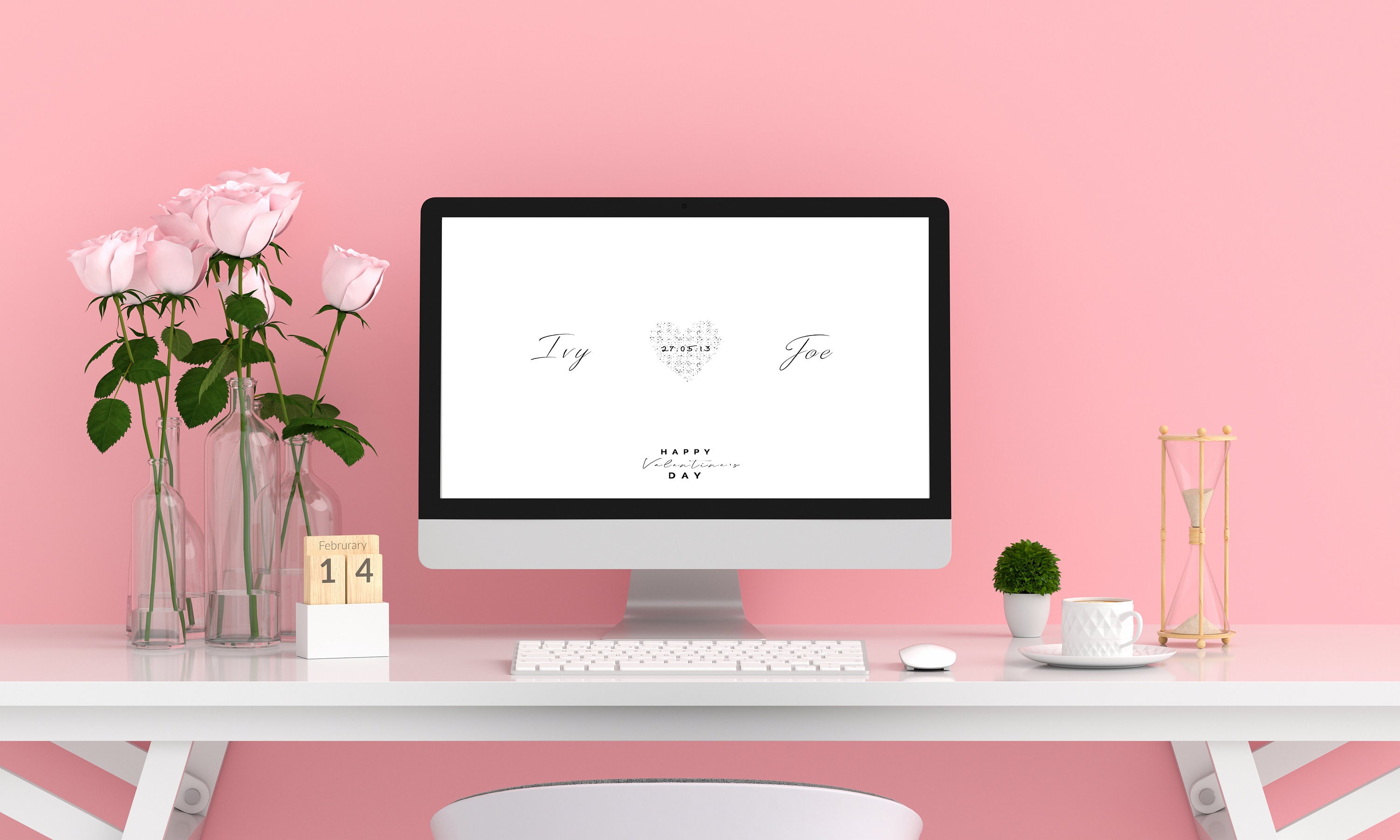 Affiche Personnalisée Couple, Cadeau Unique Personnalisé Saintvalentin, Cadre.