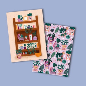 Conjunto de 2 cartas | Plantas da selva