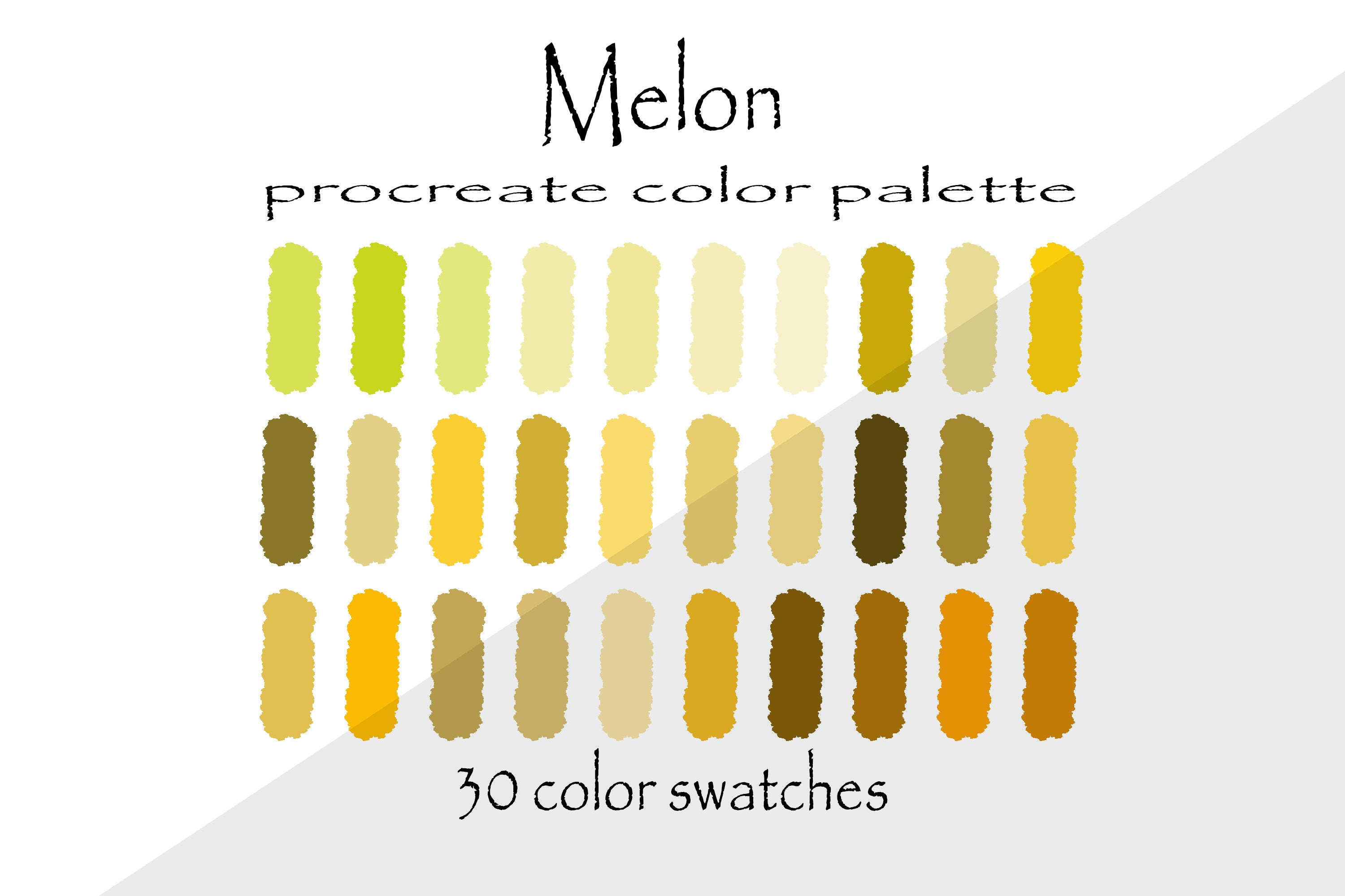 Paleta de colores Melon Procreate Muestras de paleta Etsy