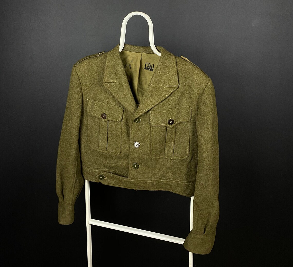 Vintage 1949 Military Wool Jacket WW2 Etsy