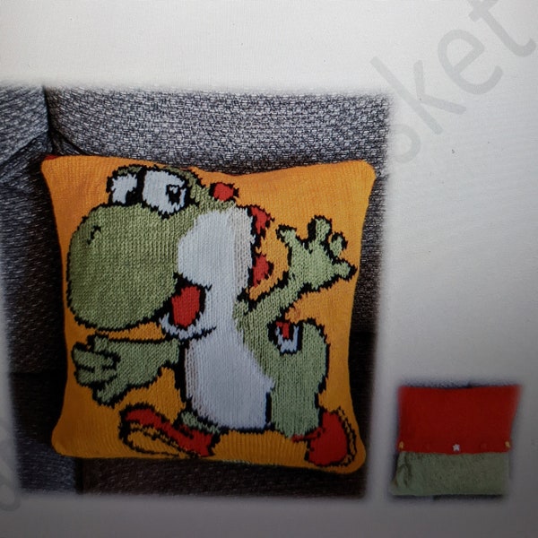 Yoshi Character Cushion Knitting Pattern