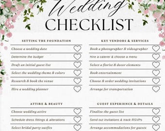 En bruds guide: Checklista för bröllop