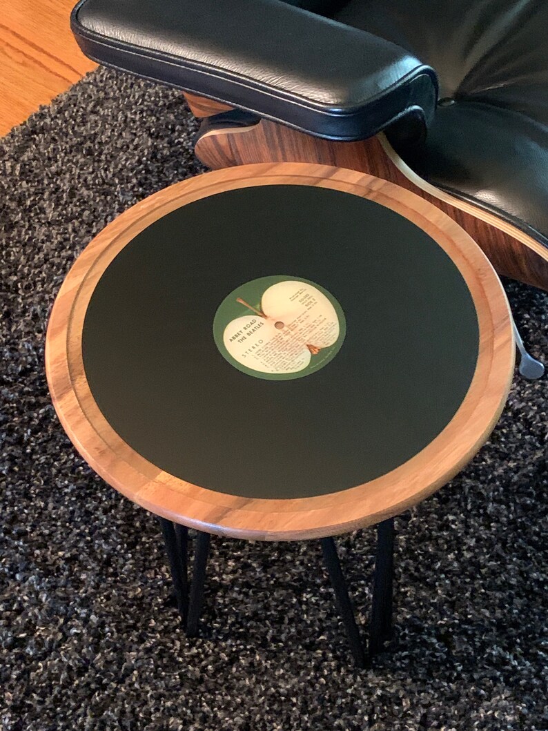 First Pressing Vinyl Record Side Table Etsy