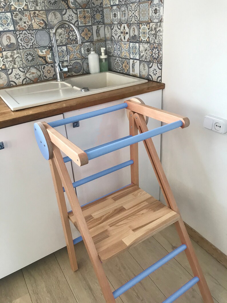 Foldable Montessori Tower Toddler's Kitchen Tower Etsy