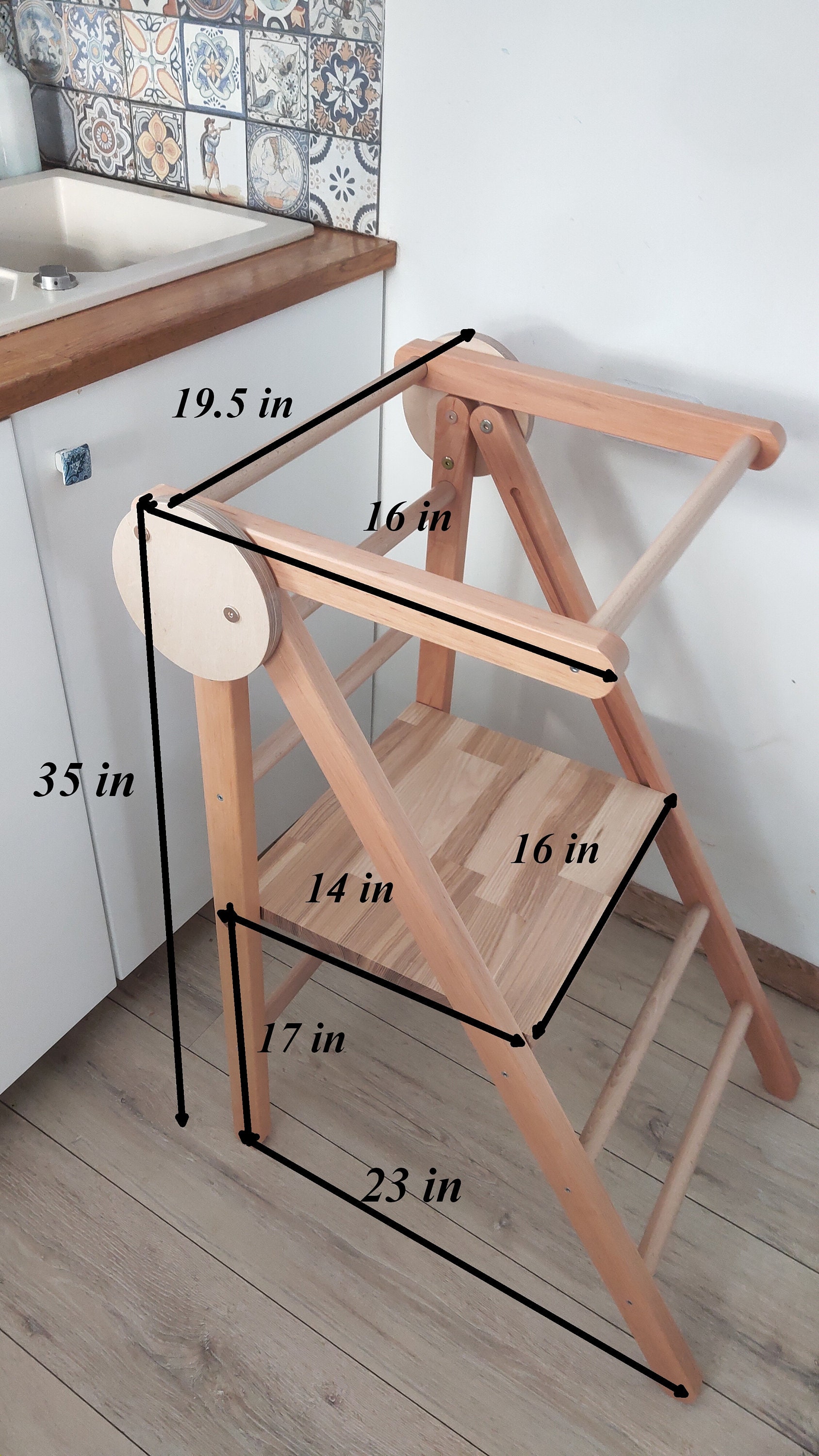 Montessori Tower Toddler's Kitchen Tower Learning Tower Etsy