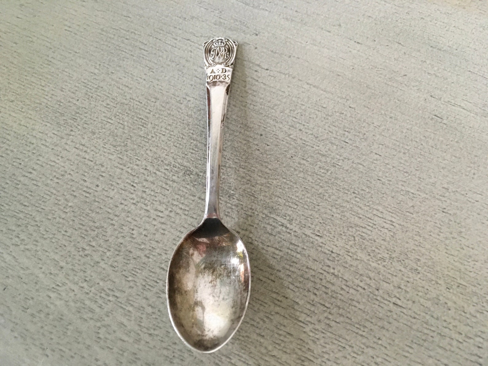 Antique Solid Silver Spoon Commemorating King V Jubilee Etsy