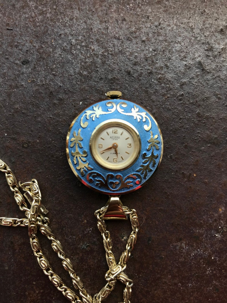 Ladies Medana 17 Jewels Pedant Necklace Swiss Watch | Etsy