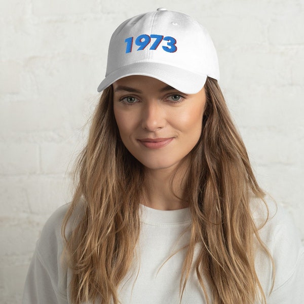 1973 Sombrero, Dad Hat Roe v Wade Pro Choice Sombrero Bordado Gorra Blanca