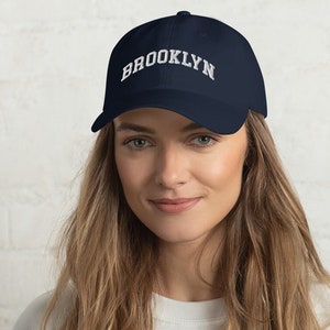 Brooklyn Hat, Embroidered Navy Cap