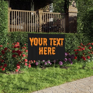 Halloween Yard Sign, Halloween Personalized Outdoor Decor, Halloween Custom Yard Signs With Stakes
