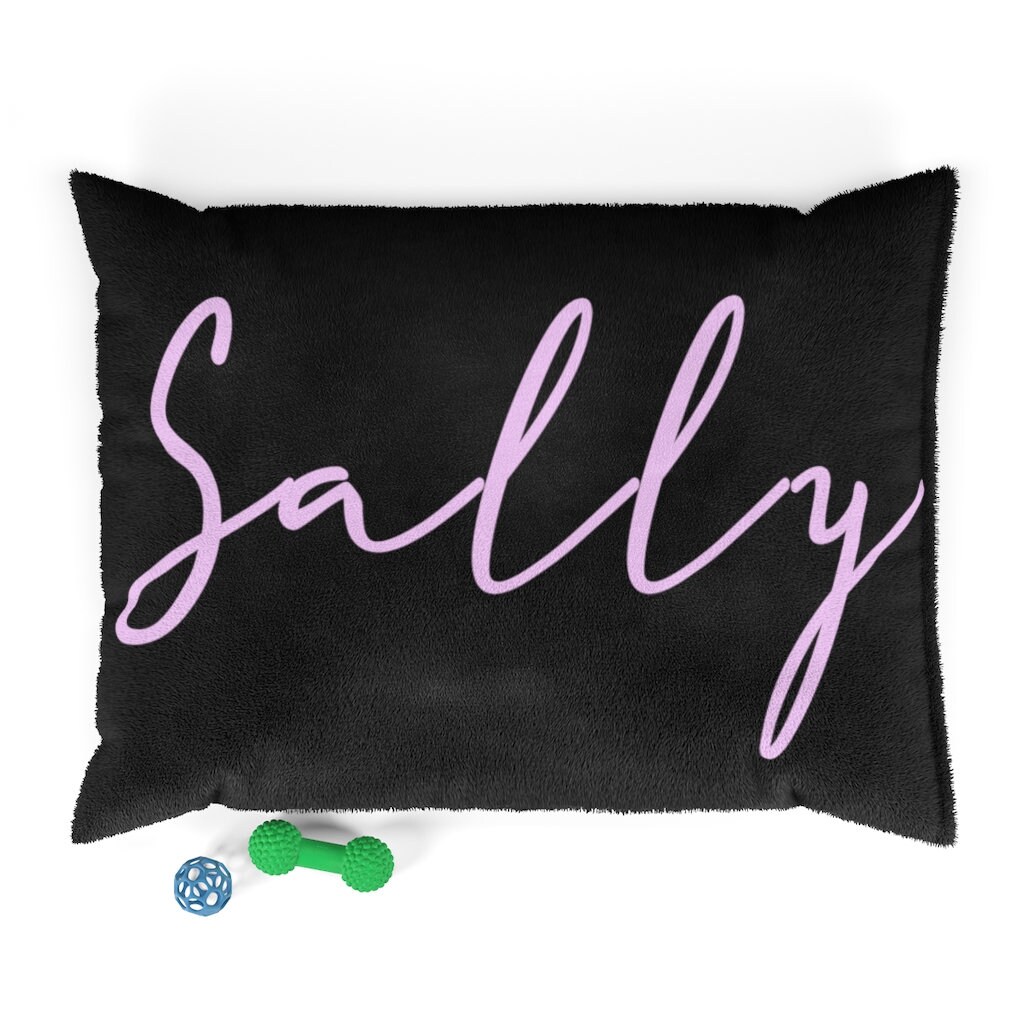 Custom Pet Bed Dog Bed Cat Bed Name Printed Black Modern Etsy UK