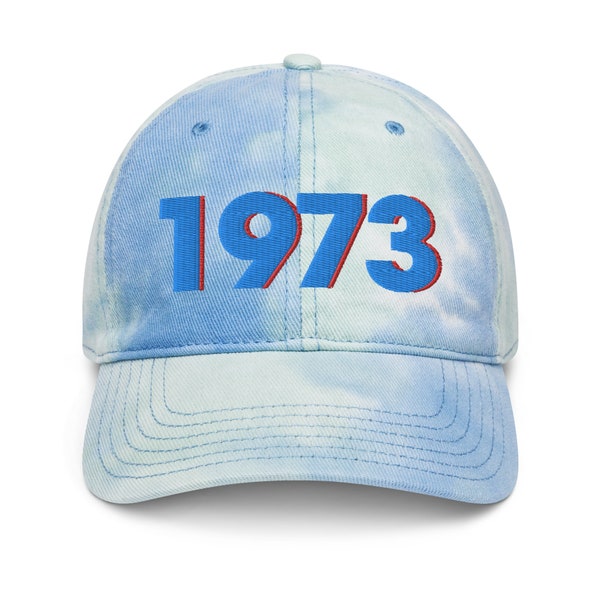 1973 Hat, Abortion Rights Cap, Roe v Wade 1973 Embroidered Tie Dye Hat
