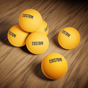 Bolas de ping pong personalizadas de Halloween, 6 piezas, Orange Juegos de bebida personalizados de Halloween