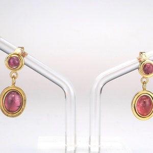 Earrings / studs tourmaline silver gold plated image 2